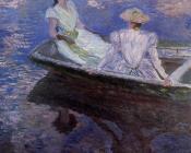 克劳德 莫奈 : Young Girls in a Row Boat